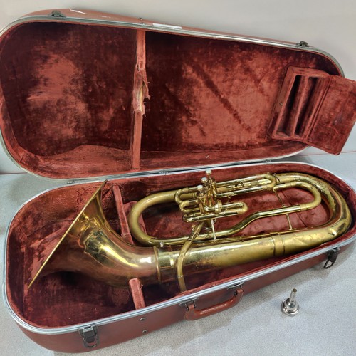 Vintage FE Olds & Sons Ambassador Baritone Circa 1960 Nice Patina With Hard Case