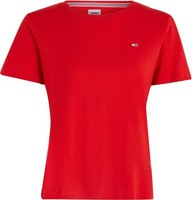Tommy Jeans Tjw Soft Jersey Tee Damen Kurzarm Rot (Deep Crimson) Xs/Xxs