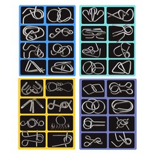 32pcs Metal Montessori Puzzle Wire IQ Mind Brain Teaser Children Adults Toys