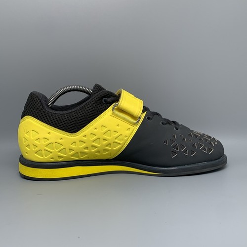 Adidas Powerlift 3 Gray Yellow Weight Lifting Gym Shoes BB2844 Men's Sz 9.5 - Picture 9 of 10
