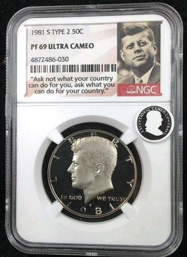 1981-S CLAD 50c Kennedy Half Dollar NGC PF 69 DCam Type 2 4958