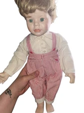 Signed 1993 Susan Wakeen Blonde Little Boy Porcelain Doll