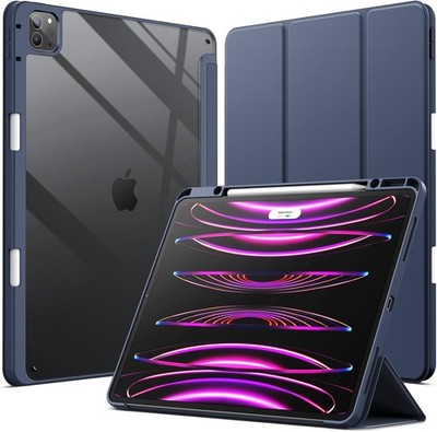 Case for iPad Pro 12.9-Inch (2022/2021) with Pencil Holder, Slim Stand Shockproo