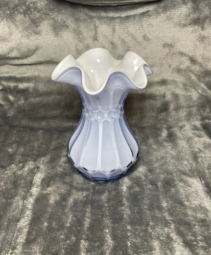 Fenton HTF Purple/Lavender Cased Glass #5090 Flute & Dot Vase