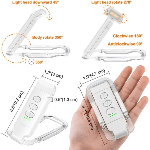 USB Akumulator LED Book Light do dekoracyjnej ochrony oczu Nocna regulacja - Zdjęcie 2 z 11
