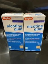 Rugby Nicotine Gum Stop Smoking Aid 2mg UnCoated Sugar Free 100CT FASTSHIP 11/27
