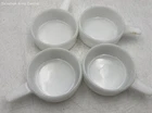 Vintage Ovenware White Milk Glass Oven Handle Casserole Dish Lot Of 4