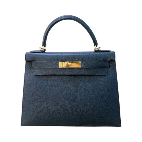 HERMES Kelly 28 Epsom Leather Handbag D Stamp #OKB345