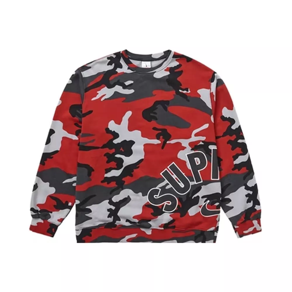 SUPREME/ NIKE ARC CREWNECK RED CAMO/ SIZE MEDIUM SS22 WEEK 14/ (IN HAND)