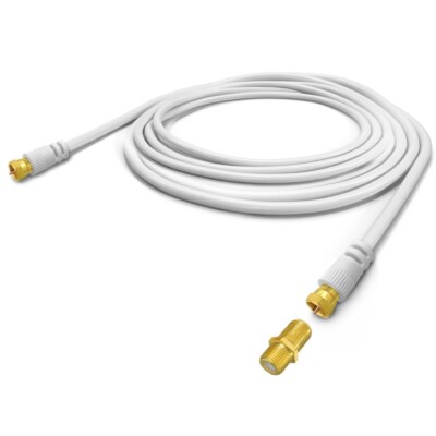 20m Sat Verlängerungskabel HD Anschlusskabel 135dB vergoldet Kabel 4K Satkabel