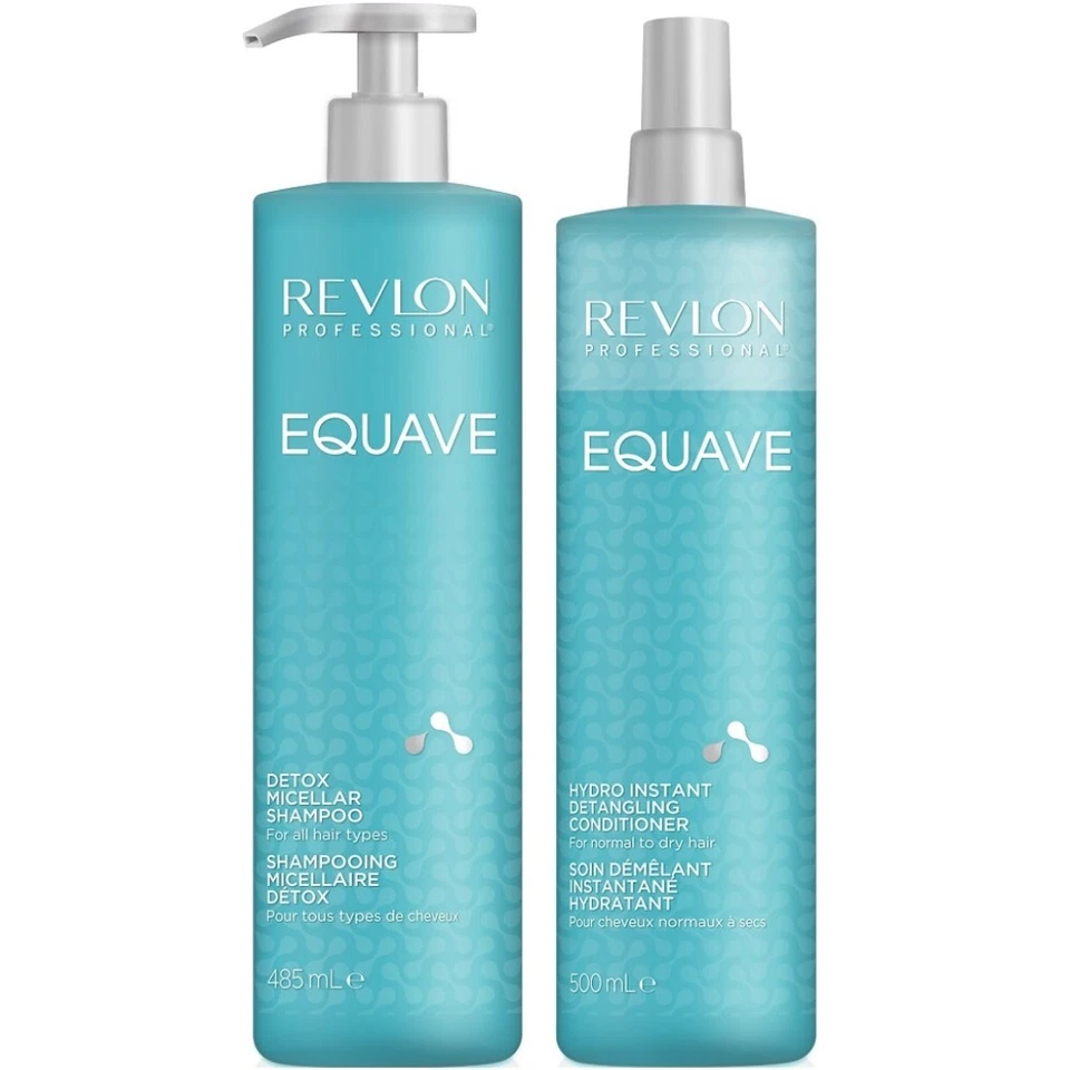 Revlon Equave Detox Shampoo 485 ml + Hydro Instant Detangling Conditioner 500 ml