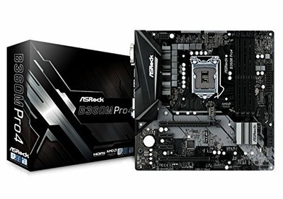 Asrock B360M Pro4 Lga1151/Intel B360/Ddr4/Quad Crossfirex/Sata3&Usb3.1/M.2/Gbe/Microatx Motherboard (4717677335149)