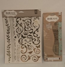 Bo Bunny Decoupage Paper And Filagree Gold Rub-Ons For Crafting And Card Making