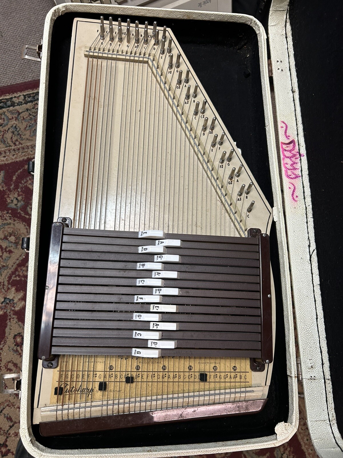 Vintage Oscar Schmidt Airline Autoharp 36 String 12 Chord eBay