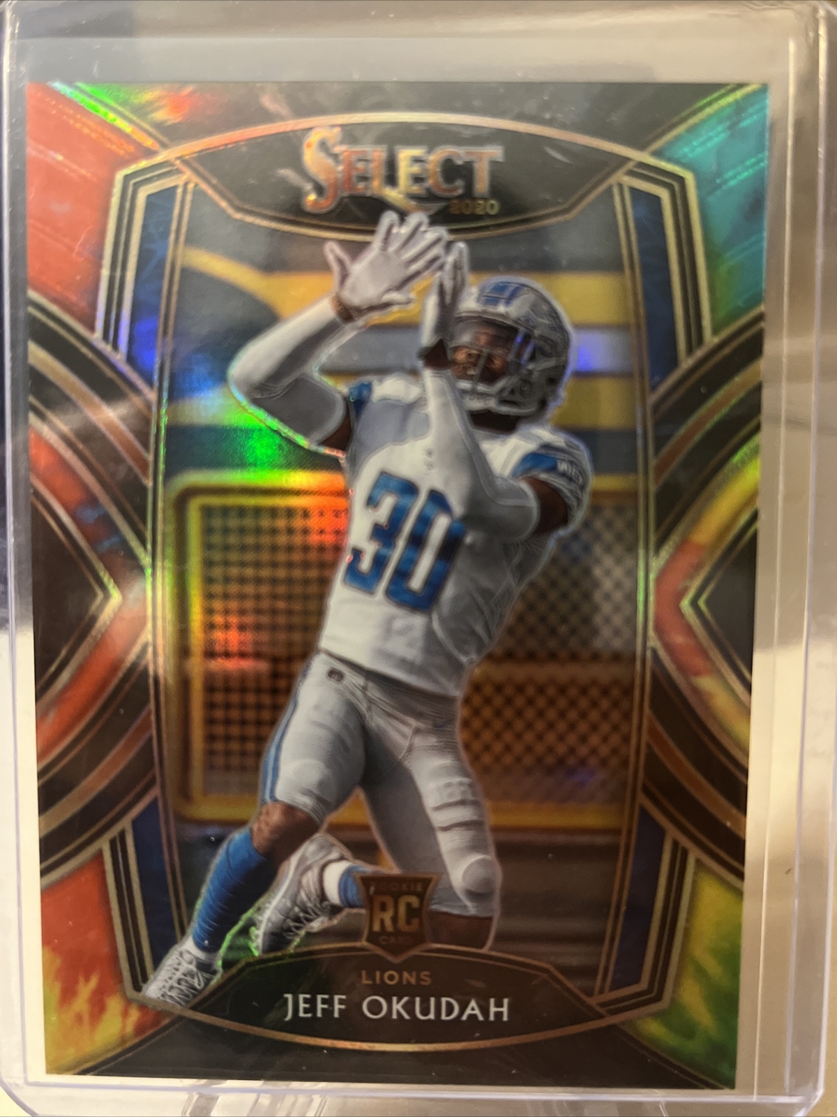 Jeff Okudah Panini Select #286 Tie-Dye
