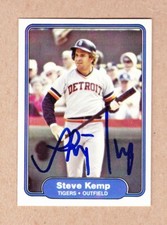 Steve Kemp signed 1982 Fleer card #272-Detroit Tigers
