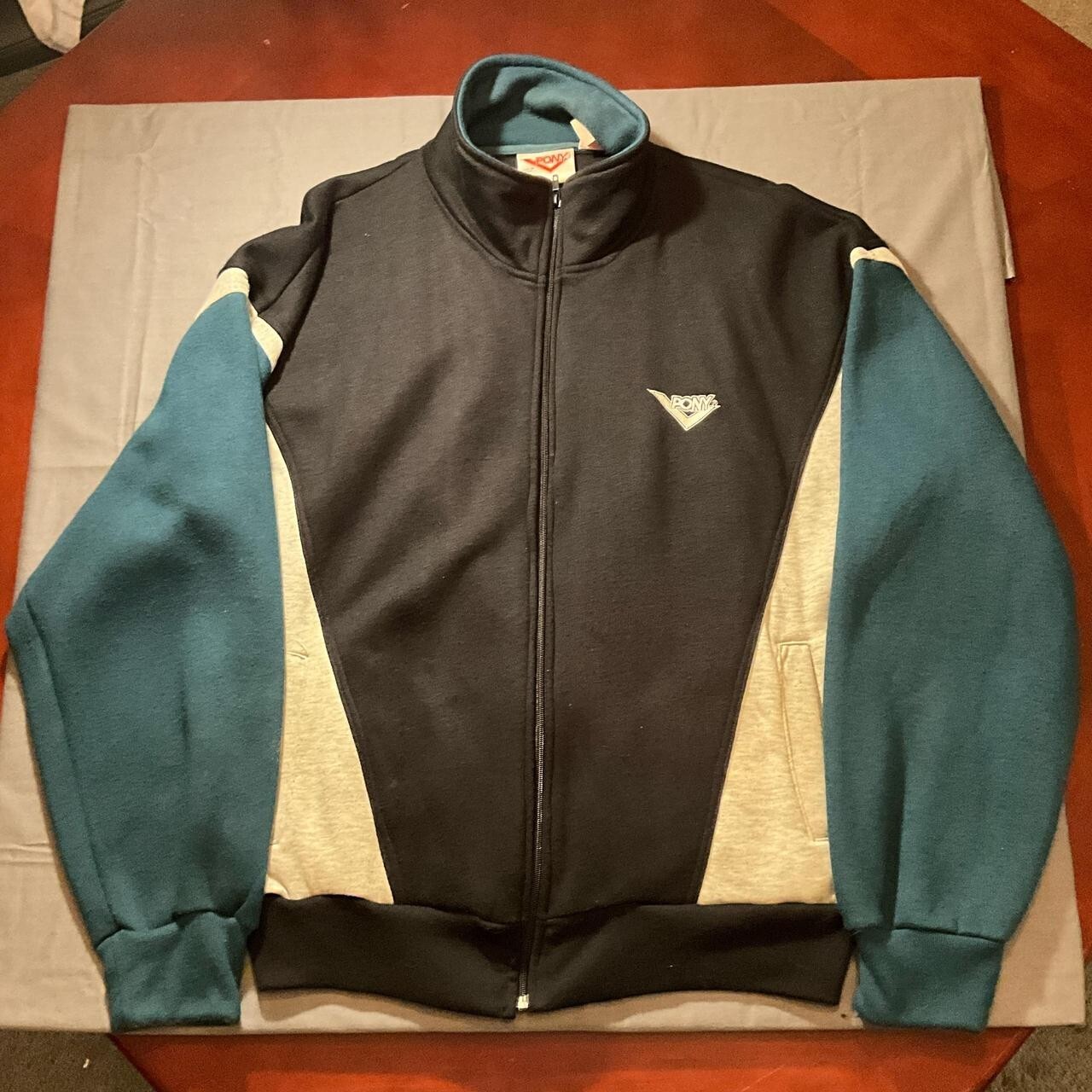 Giacca da pista vintage uomo anni 90 marca PONY tempo libero colorblock (XLarge)