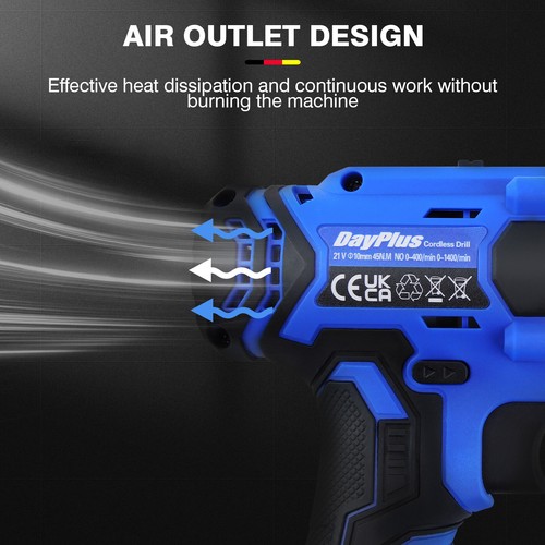 21V Cordless Drill Set Driver Screwdriver Kit Combi Lithium Ion Battery+Charger - Picture 5 of 22