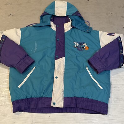 Vintage 90s NBA Pro Player Charlotte Hornets Full Zip Hooded Vintage 90s NBA Pro Player Charlotte Hornets Full Zip Hooded