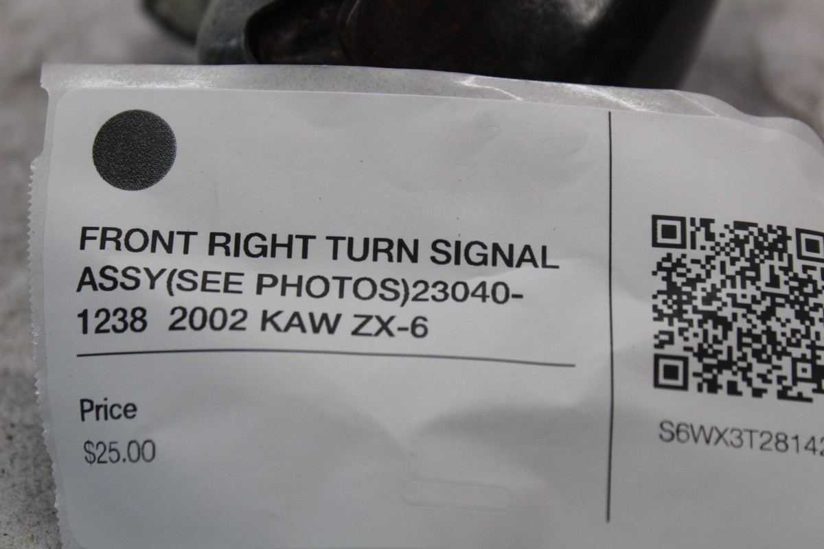 FRONT RIGHT TURN SIGNAL ASSY (SEE PHOTOS) 23040-1238 2002 KAW ZX-6
