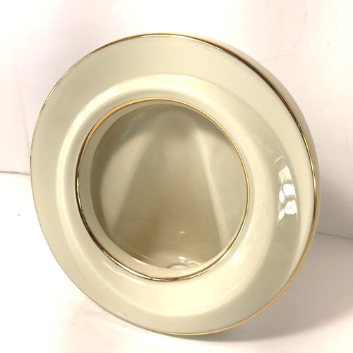 Marco de fotos Lenox marfil y dorado fino China borde dorado nuevo sin caja