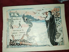Henry Irving in King Arthur Souvenir Program 1895 Lyceum Theatre