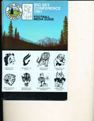1981 Big Sky Conference football media guide bxcn a16