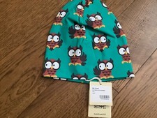 Maxomorra Hat  Scarf Tube - Owl print - up to 24 months