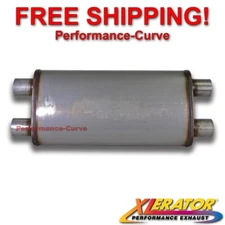 Xlerator Performance Muffler Stainless 2.5" D/D 5X11 Oval - 22" Body - XS2568