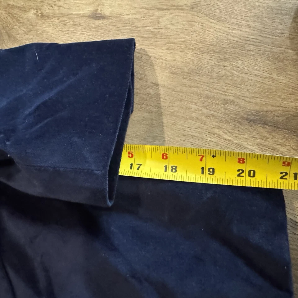 Merona Men’s Blue Sport Coat Cotton VELVET Jacket Formal PROM Wedding Blazer 44R - Image 3 of 4