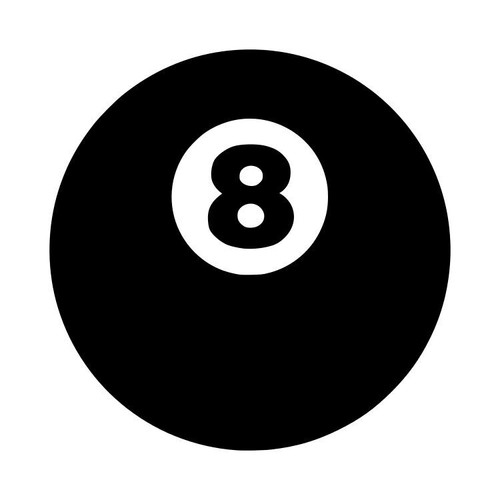 Calcomanía Eightball #1 4"x4" elige el color - Imagen 1 de 2