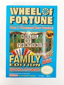 Wheel of Fortune Family Edition, In Box - NES Nintendo (1990) - Cleaned & Tested