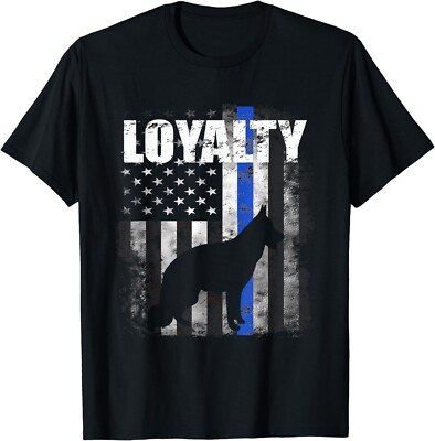 K9 Unit Dog Loyalty Thin Blue Line Flag Gift Unisex T-Shirt - Main Image