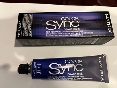 Matrix Color Sync Power Cools Demi-Permanent Color Med Brown Violet Ash 5VA