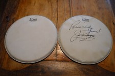 2 TAMA Drumheads Ambassador Batter Head Autographed J. Principe Drummer.12.5"