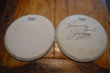 2 TAMA Drumheads Ambassador Batter Head Autographed J. Principe Drummer.12.5"