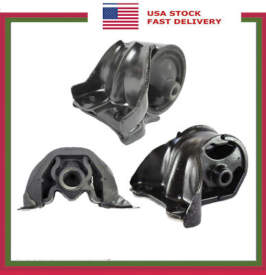 3PCS Motor & Trans Mount For Honda Civic del Sol 1.5L FWD 6502 6534 6551 1993