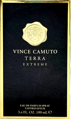 VINCE CAMUTO TERRA EXTREME EAU DE PARFUM SPRAY FOR MEN 3.4 Oz / 100 ml BRAND NEW