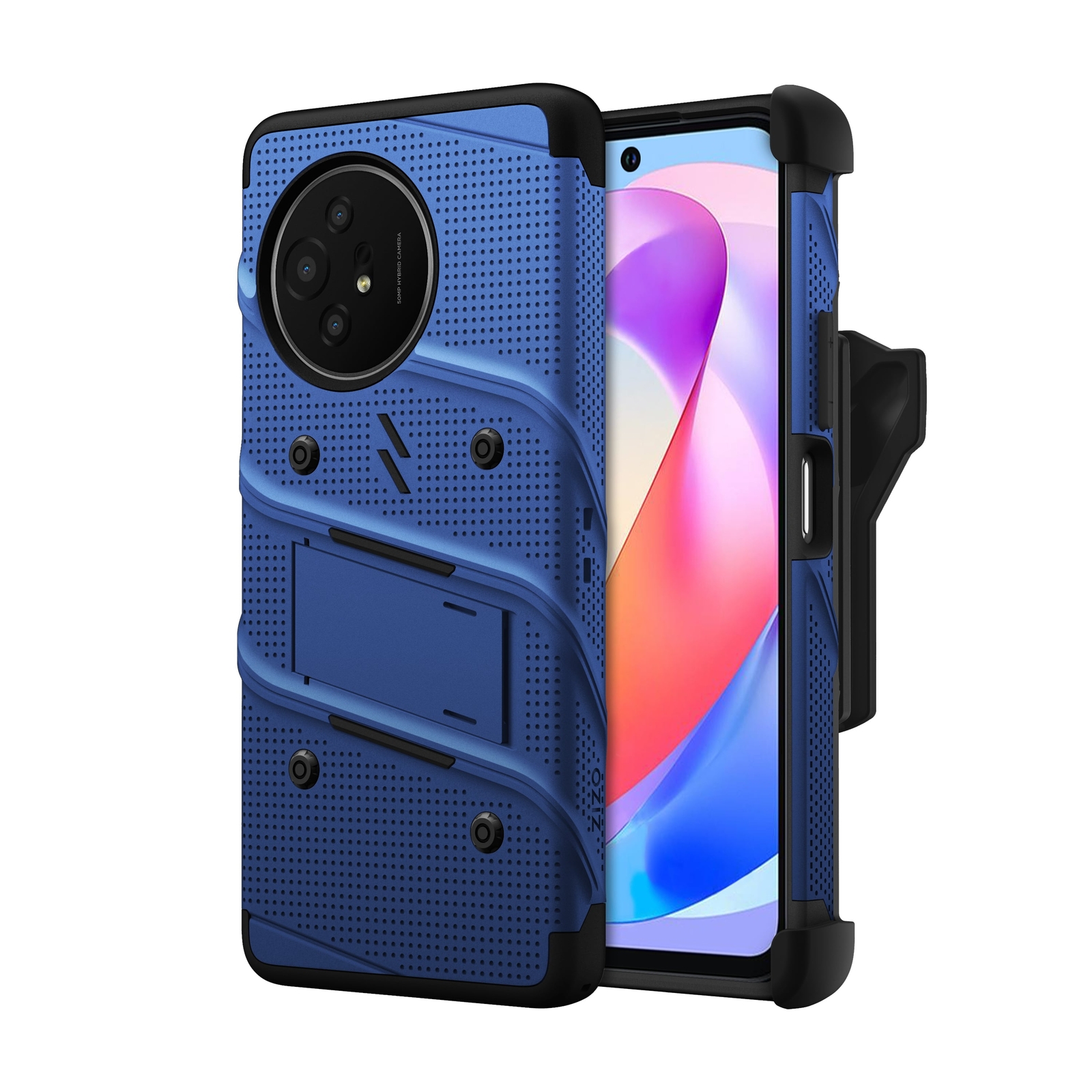 ZIZO BOLT Holster Case for TCL 50 XL 5G w/ Glass Protector & Lanyard (3 Colors)