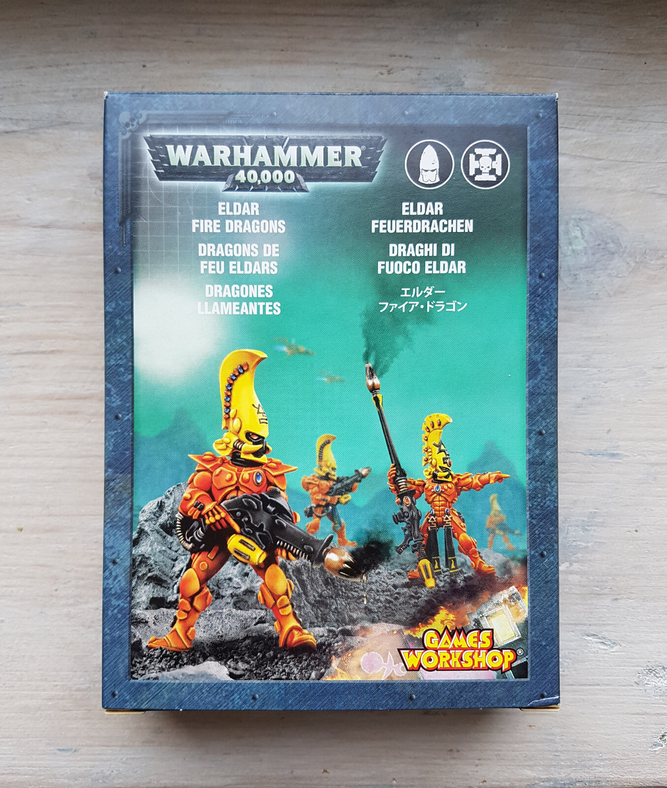 Warhammer 40k Eldars Dragon de feu Exarque métal x6 2005 OOP boîte neuve