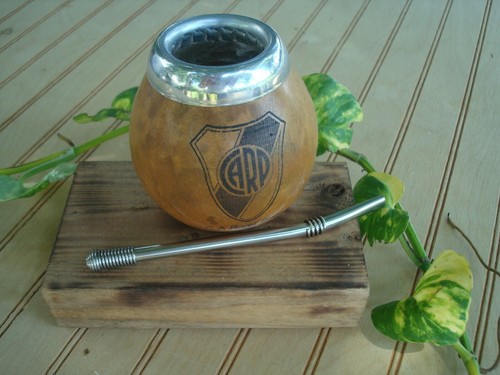 River Plate, ARGENTINA MATE GOURD YERBA TEA CUP, Straw Removable Filter - Picture 5 of 6