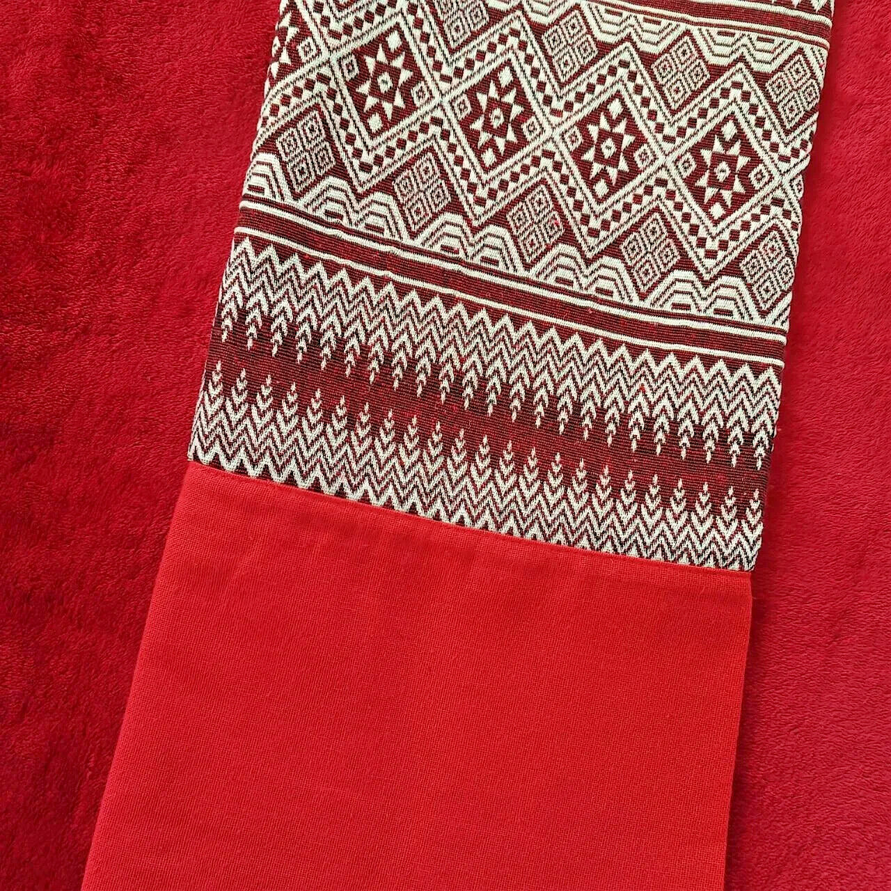 Thai traditional pattern fabric print sarong waist tie fits up waist to 42 inch