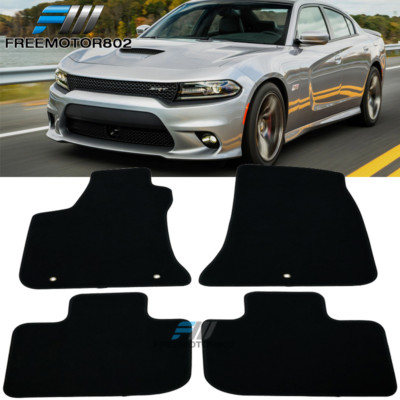 For 11-23 Dodge Charger/Chrysler 300 RWD Floor Mats Carpets Black Nylon 4PCS Set