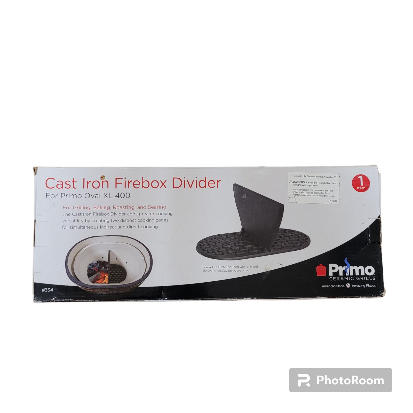 Nib! Primo Ceramic Grills Cast Iron Firebox Divider for Oval XL 400 Grill eBay