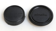 MINOLTA MD MC ROKKOR LENS LENS REAR CAP AND BODY CAP