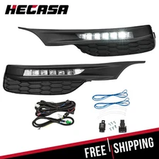 For 2016-2017 Honda Accord Sedan 4Dr LED Fog Lights Lamps w/Cover Wiring 16-17
