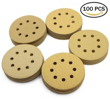 60 80 120 150 220 320 Grit 5in Sanding Discs Orbital Sandpaper Sheet Hook Loop