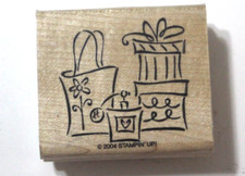 Gift Bag Boxes Present Birthday Celebration Special Occasion Rubber Stamp 2004