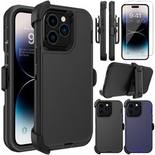 For iPhone 14/14 Pro Max/14 Pro/14 Plus Shockproof Defender Cover Case/Belt Clip