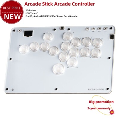 HAUTE PAD R16 16-Button Arcade Stick All Button Arcade Controller for Hitbox